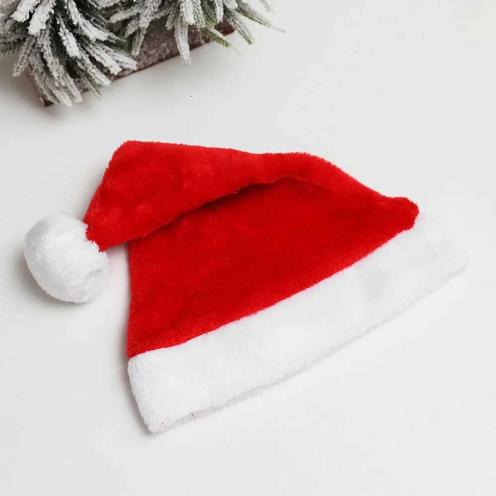 Super Long Christmas Hats Soft Comfortable Velvet Christmas Hat Kids Adult Thickened Santa Claus Caps Christmas Decorations Y251115