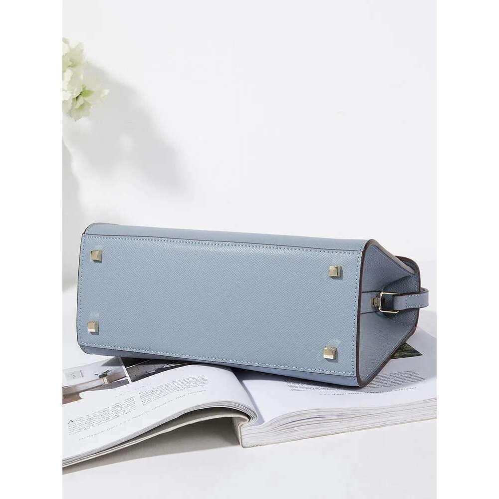 Office Ladies Satchels Handbag Split Leather Shoulder Elegant Women Hasp Casual Totes Sg Crossbody Messenger Bag