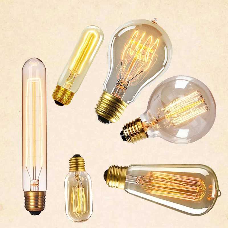 Edison Retro Lamp Incandescent Edison light Bulb E27 220V/110V 40W Room Decoration Edison Lamps Bulbs Ampoule Filament Christmas C251115