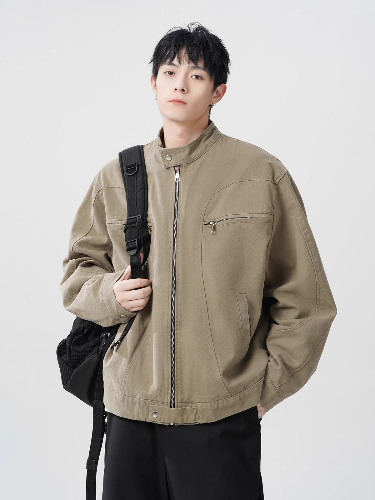 H12242 Sweatshirts for men spring 2025 new styles for inner wear loose heavyweight