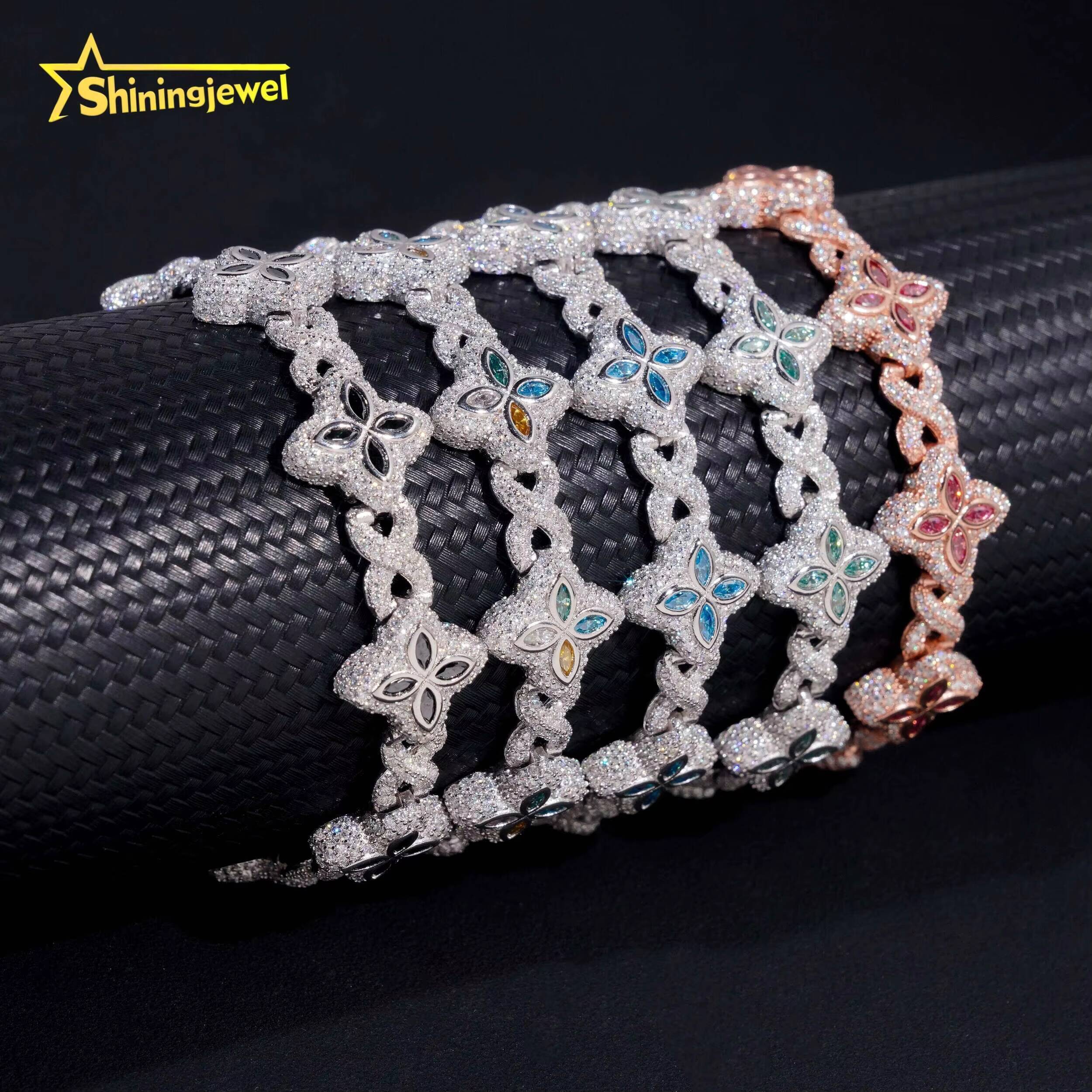 Best Sale 15mm VVS Colors Moissanite Cuban Link Chain S925 Gold Plated Diamond Iced Out Hip Hop Cuban Link Chain