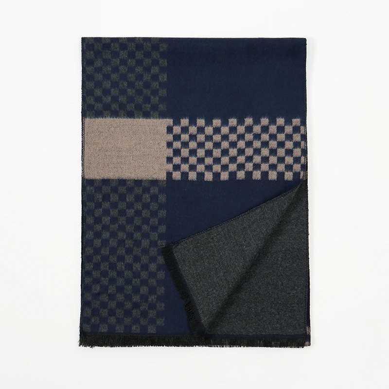 Luxury 2025 Winter Plaid Men Scarf Shawl Luxury Autumn Pashmina Handkerchief Elegant Pareo Outdoor Muffler Bufanda Men Clothing Y251115