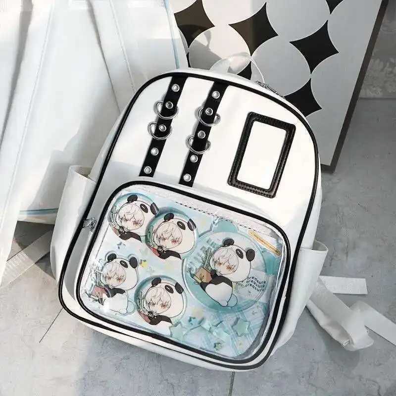 Y2K Cute Mini Backpack Women Kawaii Ita Bag Sweet Girl Transparent Rucksack DIY Display Knapsack Lolita Preppy Style School BagsW251114