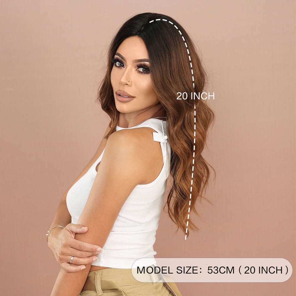 Fashion-Forward Brown Gradient Wave Wigs for Women Premium Synthetic Ombre Collection