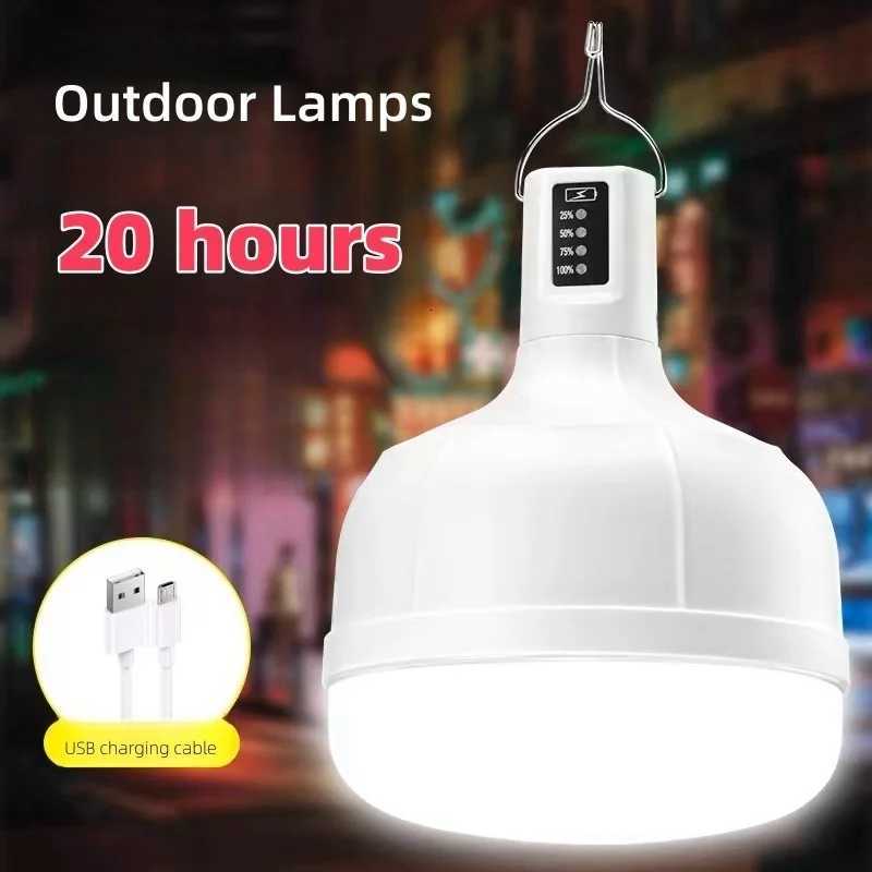 Led Camping Lantern 80w 100w Outdoor Light Portable Rechargeable Spotlights Camping Supplies Travel Lighting Emergency Bulb M251115