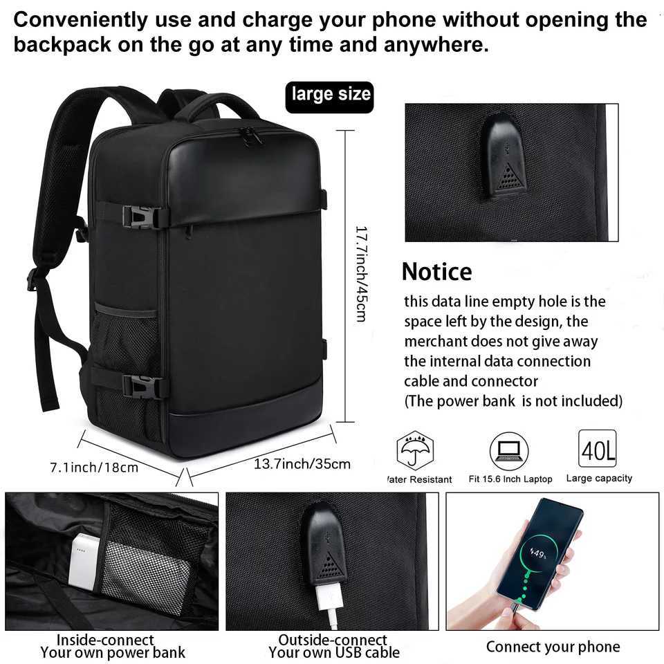 ryanair 40x20x25 and easyjet 45x36x20 Cabin Bag Travel Backpack unisex Laptop Backpack outdoor travel backpack StudentSchoolW251114