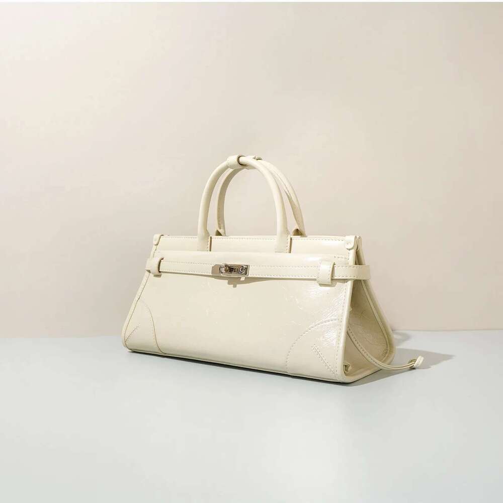 New Personalized Custom Gold-Plated Leather Women's Tote Bag Large Capacity Single-Shoulder Slant Straddle