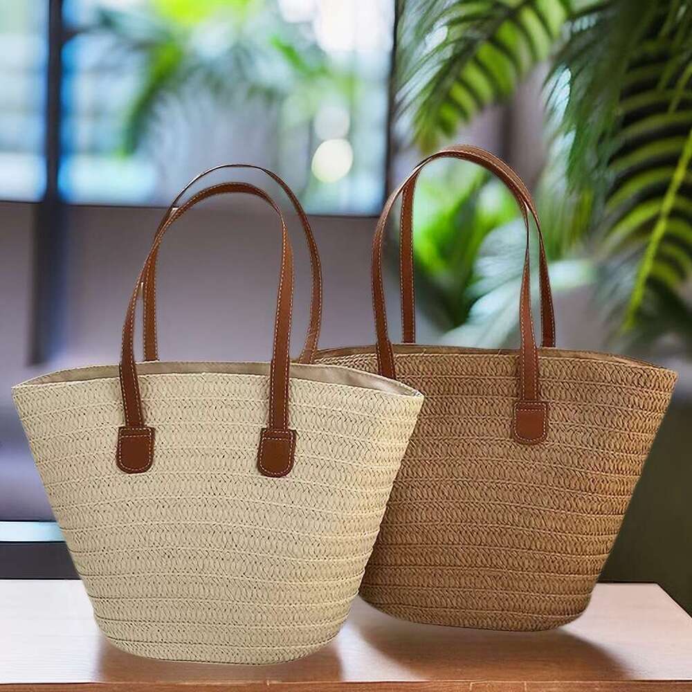 Handmade Beach Bag Versatile And Simple One Shoulder 2023 New Large Capacity Straw Woven Women's Vacation Beach Tote Bag Kq2