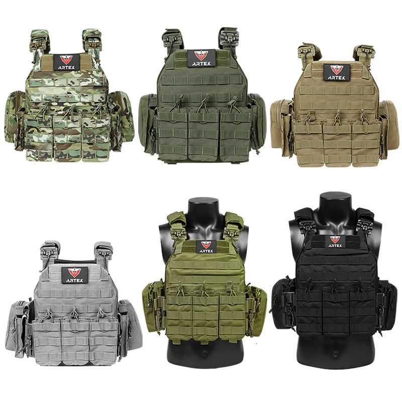 1000D Nylon high quality fabric Quick Release Airsoft Tactical Hunting Vest with triple magazine pouch tactical vest XJ251114