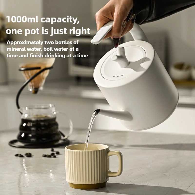 1000W Electric Kettle Household 304 Stainless Steel Coffee Pot Intelligent Temperature Regulation LED Display Safe Anti Scalding Y251114