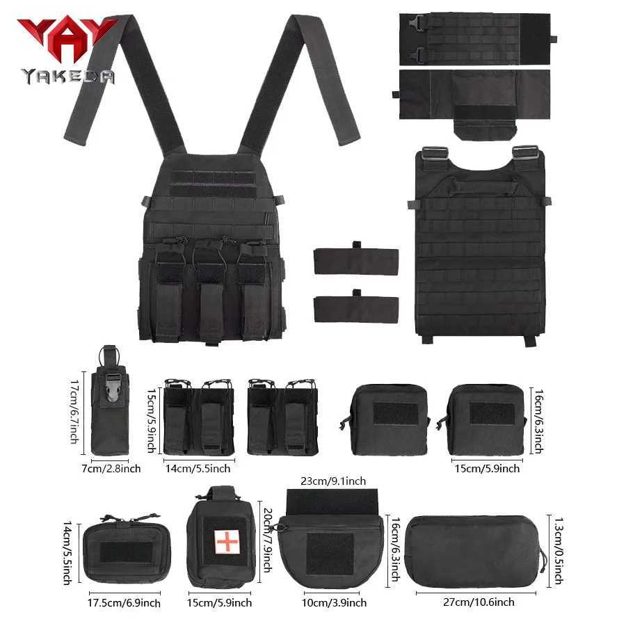 YAKEDA multifunctional full protection training vest MOLLE metal snake buckle quick release outdoor camouflage training vest XJ251114