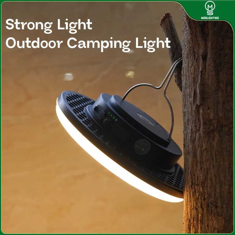 MOSLIGHTING 6000mAh Rechargeable Camping Lantern 48W Portable Flashlight LED Camp Light with 3 Light Modes Outdoor Work Lighting M251115