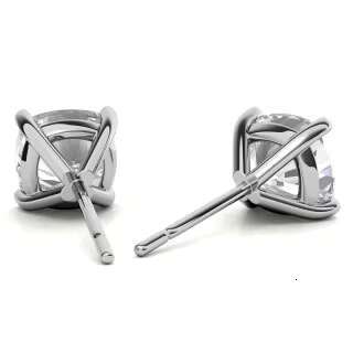 925 Sterling Silver VVS Cushion Diamond Stud Earring Certified Moissanite Earrings Men