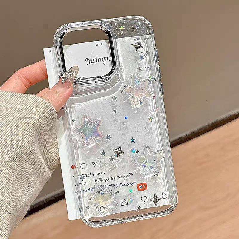 Pentagram Transparent Phone Case Compatible with iPhone 17 Pro Max High-End vogue protective case iPhone 16/15