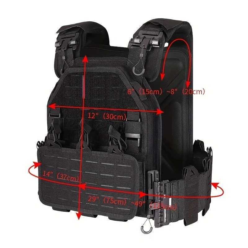 YAKEDA Tactical Vest 6094 Fast detachable light laser cut outdoor hunting black gear carry vest of high qualityXJ251114