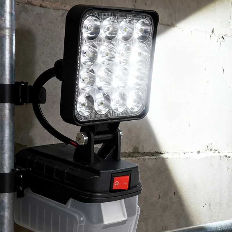 Outdoor 144V/18V LED Work Light Lithium Battery Lanterns Flashlight Camping Lamps Emergency Lighting Long-lasting Illumination M251115