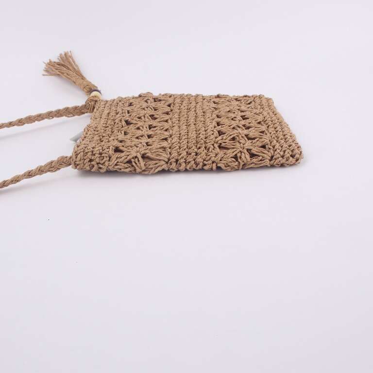 Handmade Beach Bag New Minimalist Hollow Tassel Crossbody Grass Handmade Woven Bag, Summer Vacation Beach Bag Kq2