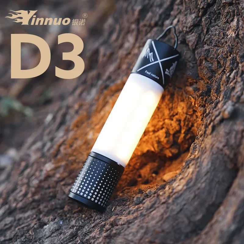 Rechargeable LED Portable Light Super Bright Flashlight Camping Light Work Light 6 Lighting Modes Waterproof Outdoor Tent Light M251115