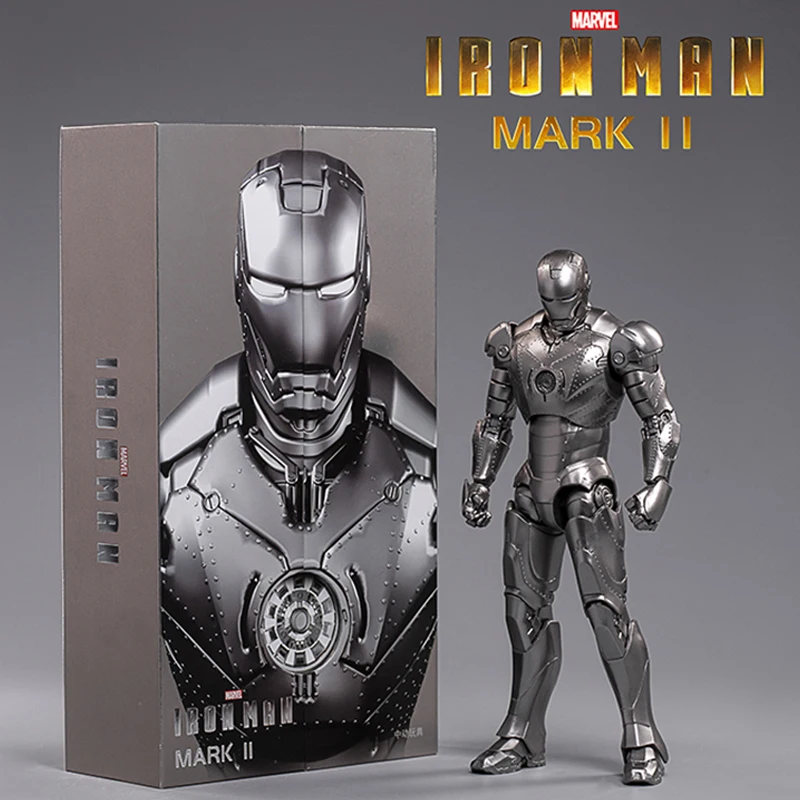 ZD Toys Marvel Official Licensed Iron Man MK2 7Inch Tony Stark Action Figure Avengers 1/10 Scale Collectible Model Kids Gifts Bulk Wholesale