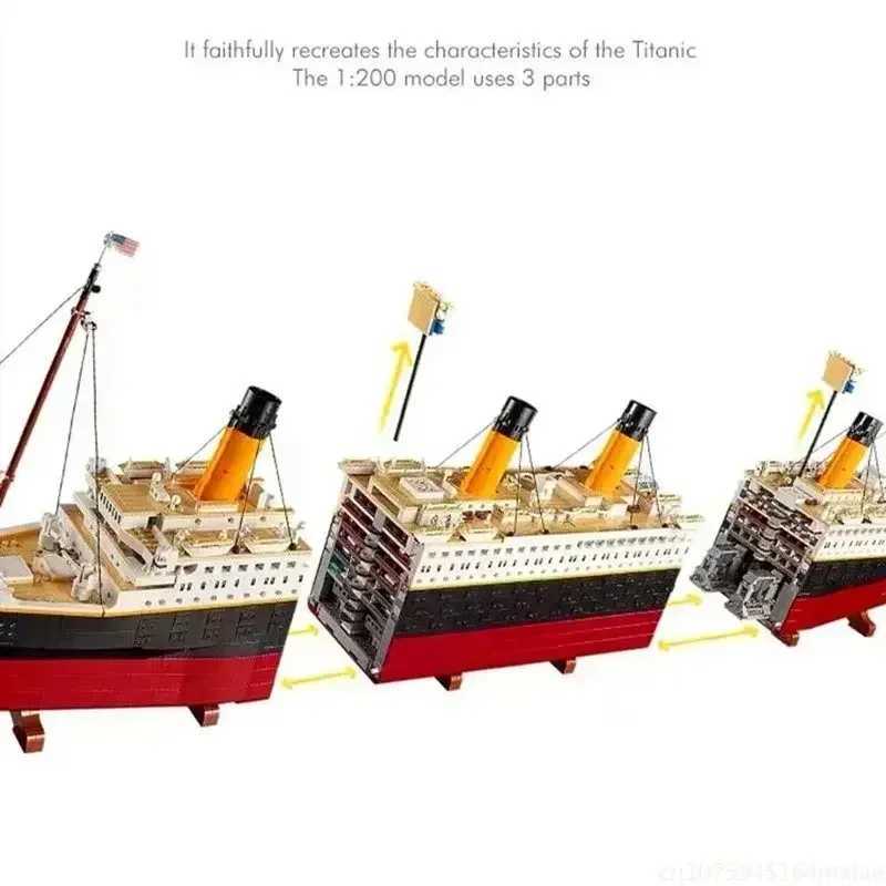 Titanics 9090Pcs large cruise ship is compatible with 10294 building block toy gifts W250415