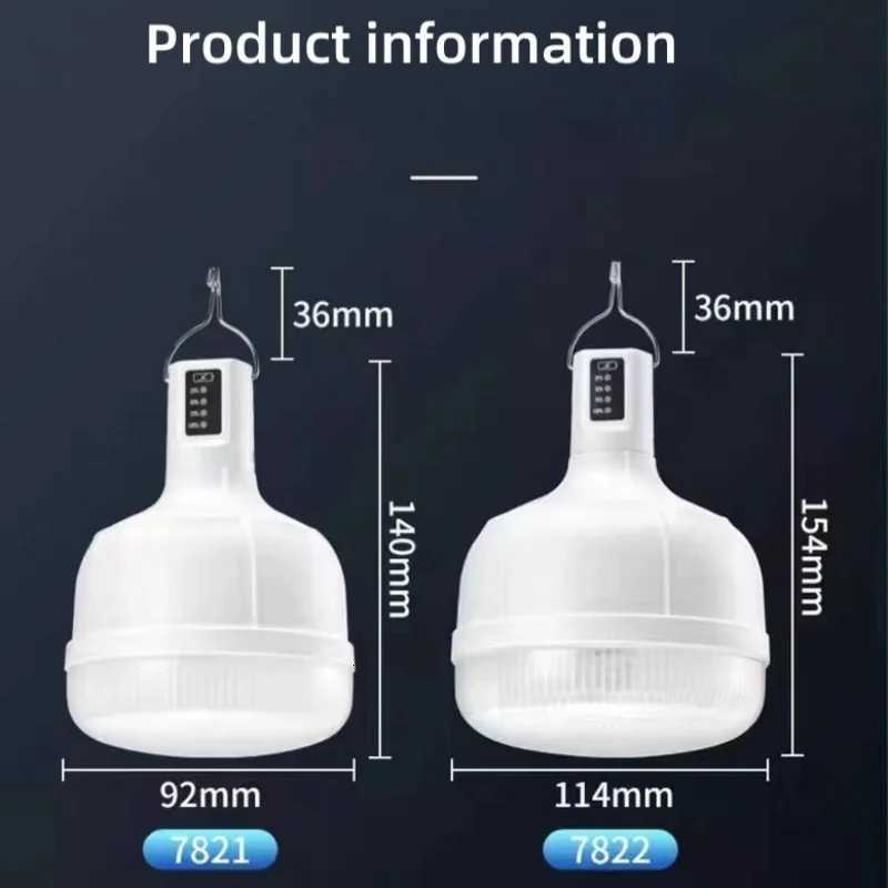 Led Camping Lantern 80w 100w Outdoor Light Portable Rechargeable Spotlights Camping Supplies Travel Lighting Emergency Bulb M251115