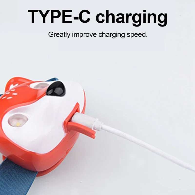 Portable LED Lantern Rechargeable Flashlight with 3 Modes Light Outdoor Waterproof Camping Hanging Headlight Set for Kids Gift M251115