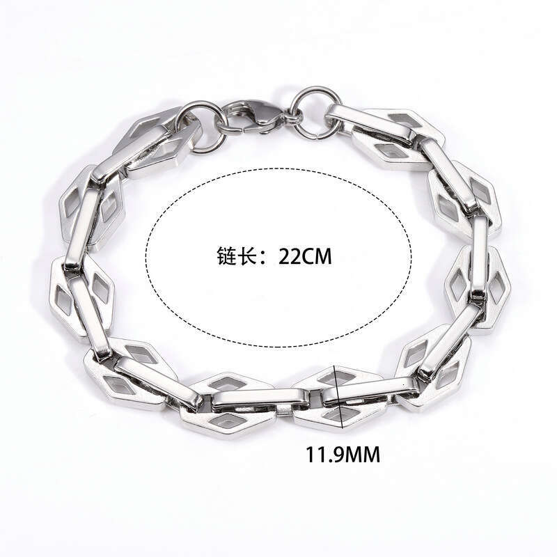 Fashion trend DIY handmade jewelry square stainless steel niche emperor men's and women's bracelet