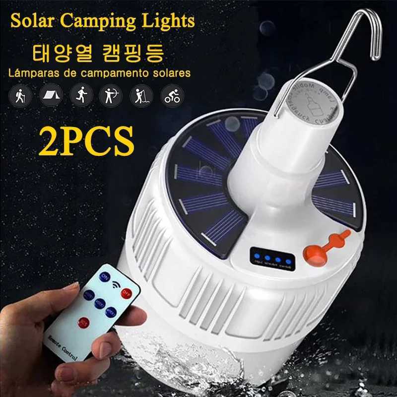 1/2PCS Outdoor Camping Light Bulb Portable Emergency Solar Lamp Tent LED Hook Up Hanging Camping Search Lights Lantern Hiking M251115