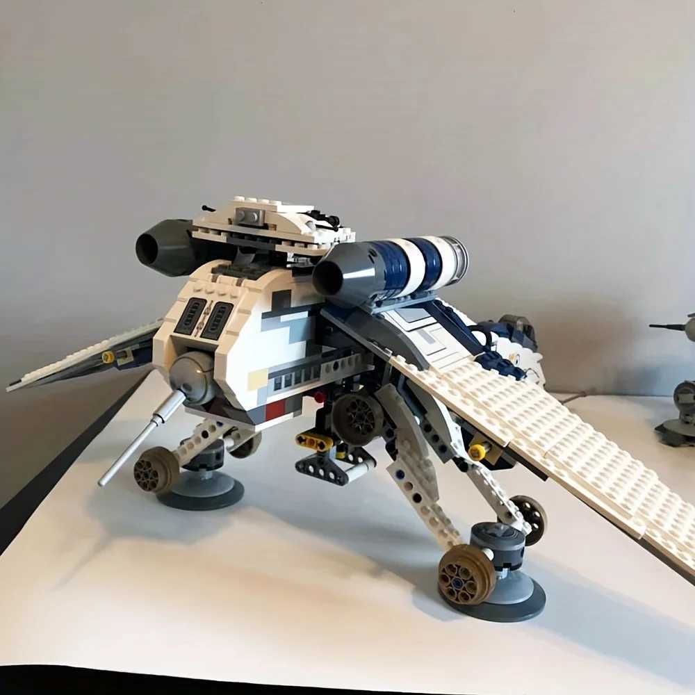 Technical Republic Dropship moc building block AT-OT model Modularize Design Star Educational Toy Gift 1758pcs 05053 10195 W250605