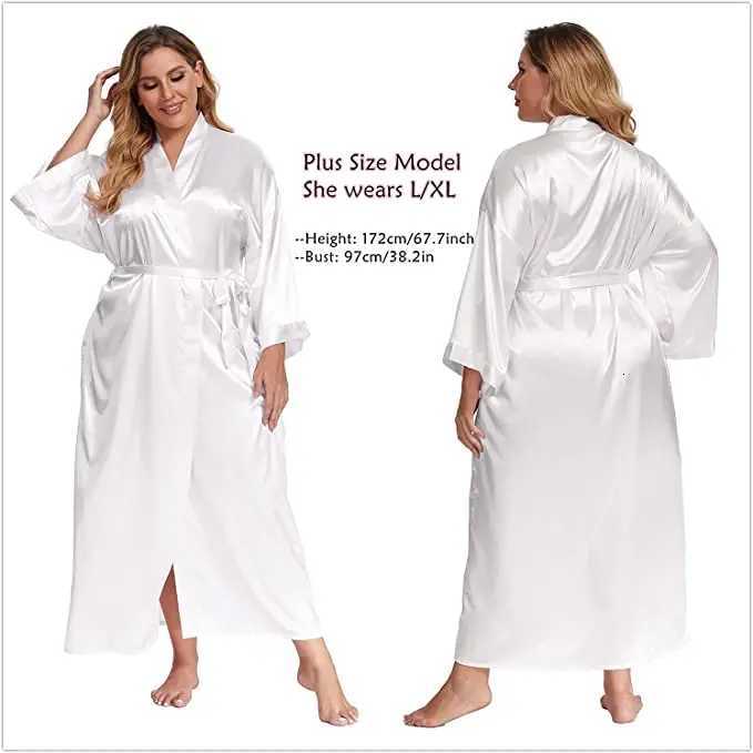 Bathrobe Women Extra Long Sleepwear Robes Silky Robe Charming Night Robe Lengthened Casual Sleepwear Robes Homewear Kimono Robe C251115