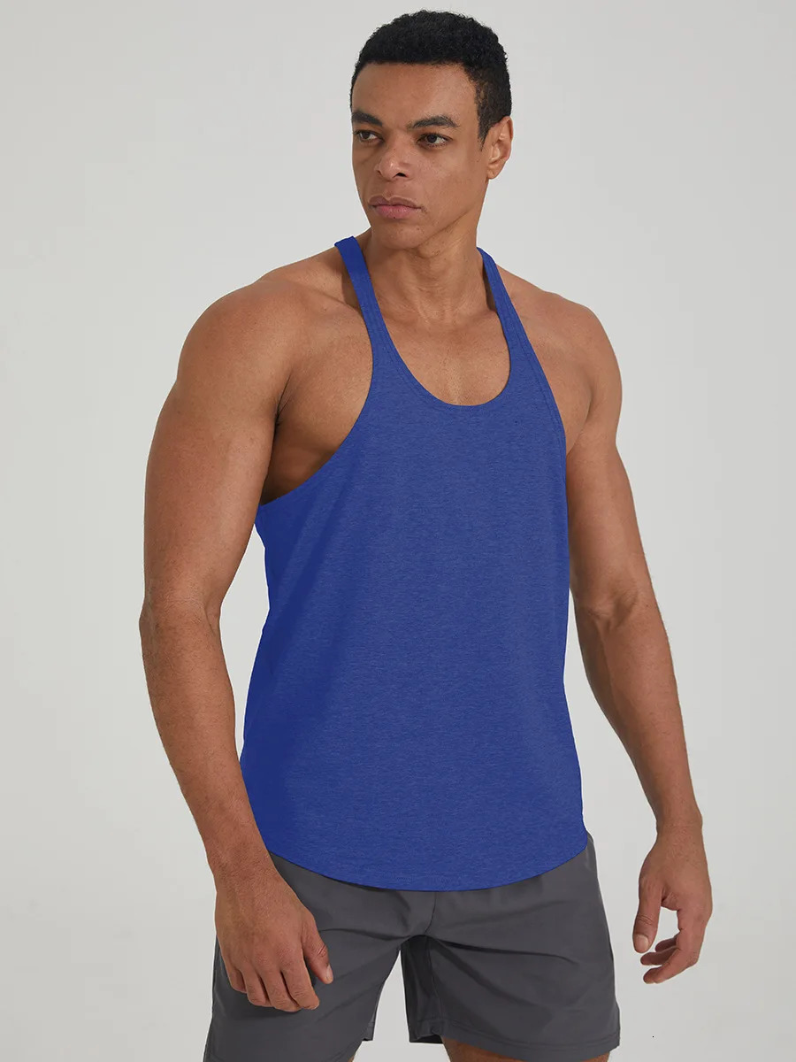 Mens sports and fitness vest summer gym training underwear running basketball fast drying breathable loose mens top 250407