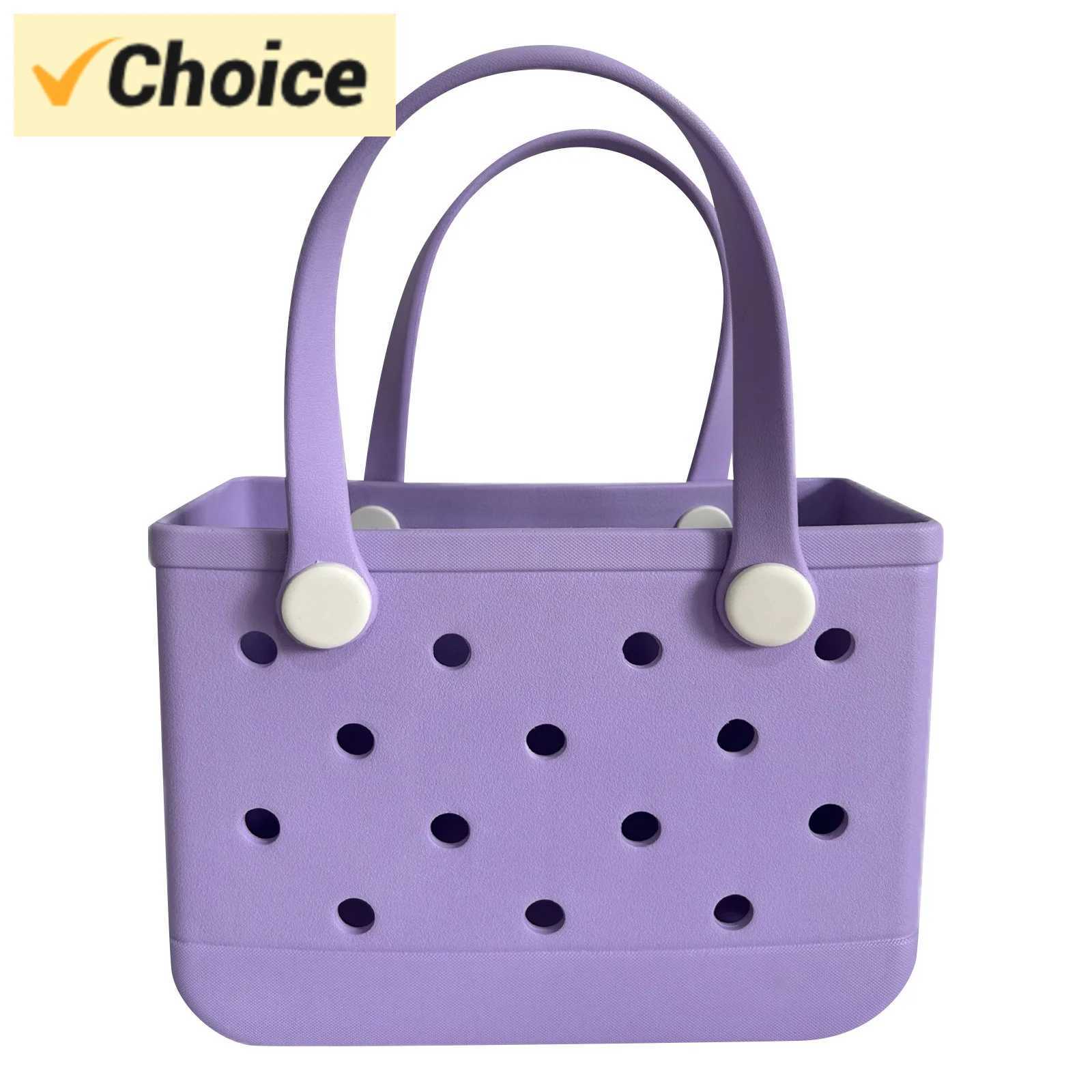 Beach bag EVA rubber waterproof beach travel picnic storage basket for women shopping handbag Sac jelly handbag W250415