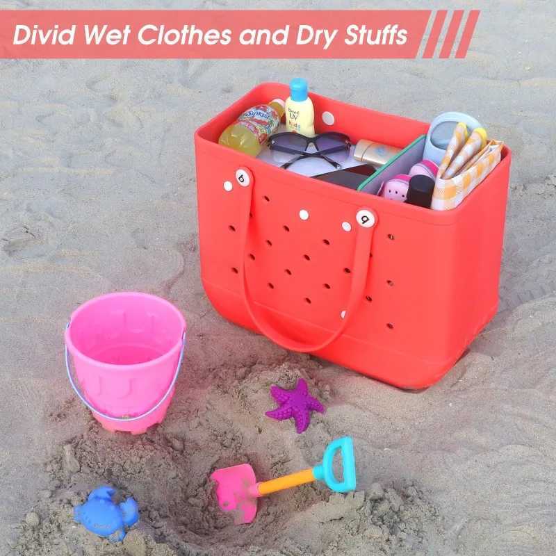 1 Borg bag divider tray XL large beach handbag insert storage accessory rubber jelly bag portable divider space organizer W250415