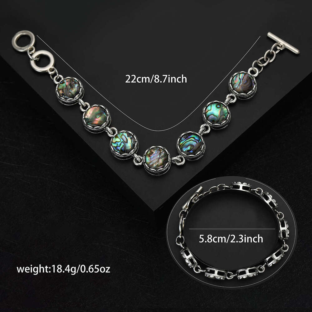 Fashionable Abalone Shell Creative Adjustable Three Loop Buckle Bracelet Ins Wind Hand Accessories