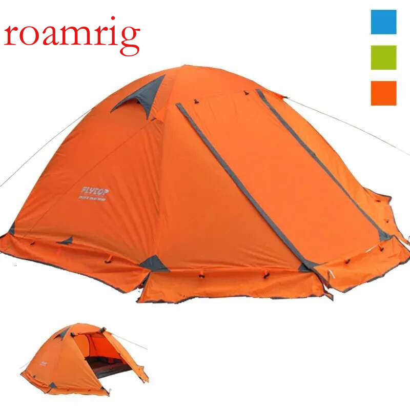 Flytop 2-3 Four Seasons Ski Tent Outdoor Camping Double layered Aluminum Pole Snow proof Family Ultra Light Travel 240528