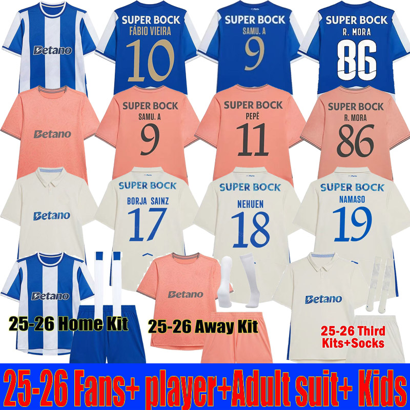 SAMU.A R.MORA FROHOLDT PEPE BORJA SAINZ porto jersey 25 26 men kids kit Pepe Sergio Oliveira Mehdi Luis Diaz Matheus EVANILSON Dragon VITINHA 2025 2026 football