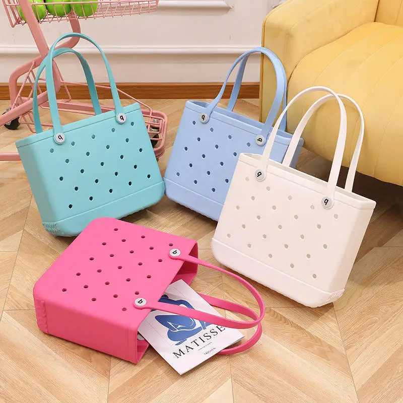 EVA waterproof summer storage bag mini childrens beach rubber handbag womens shopping bag picnic rubber jelly handbag W250415
