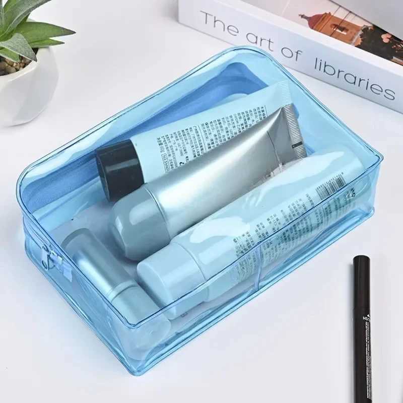 Candy colored transparent makeup bag PVC waterproof large capacity makeup bag travel makeup bagXJ250415