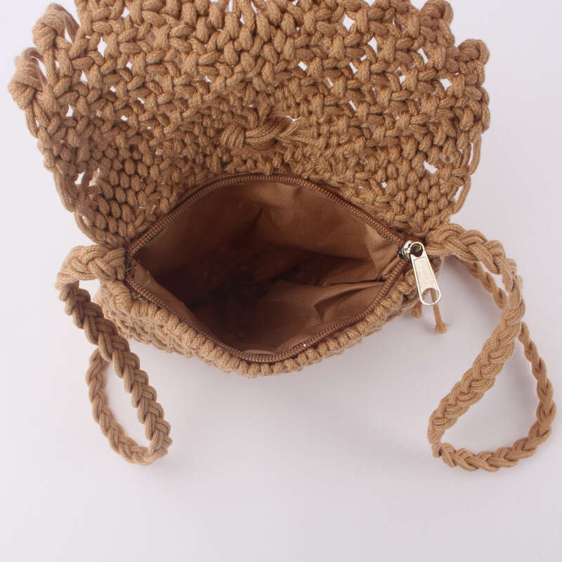 Handmade Beach Bag Simplified Tassel Crossbody Grass Korean Version Single Shoulder Woven Summer Beach Women's Bag Kq2