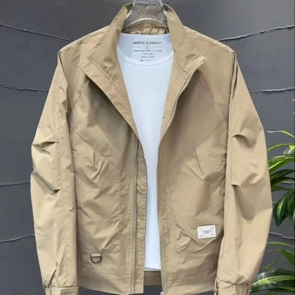 summer thin ventilated casual solid color sunscreen jacket trend fully matched loose vertical collar jacket 250415