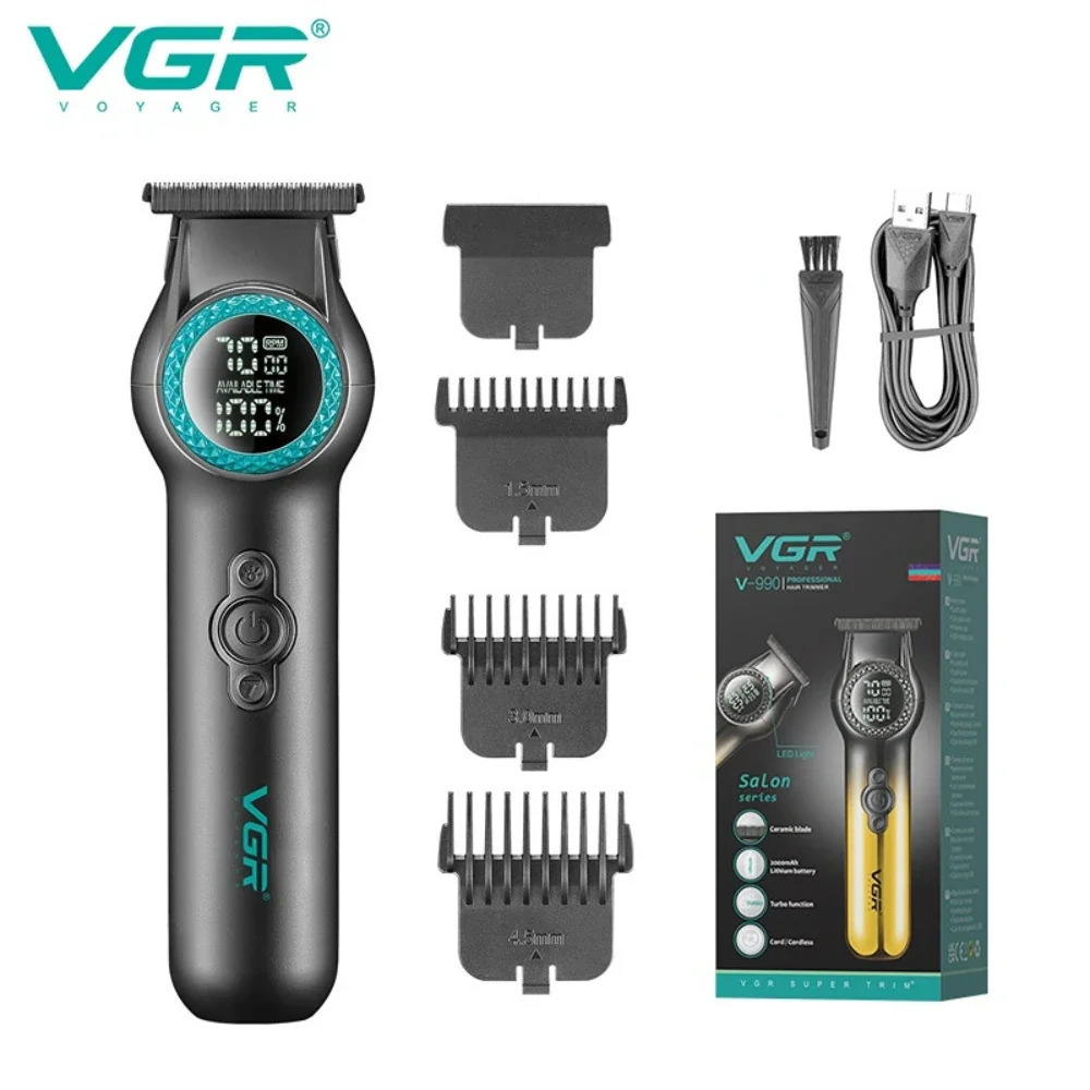 VGR Hair Trimmer Cordless Hair Cutting Machine Barber Electric 8000 RPM Hair Clipper Professional Haircut Trimmer for Men V-990 250409