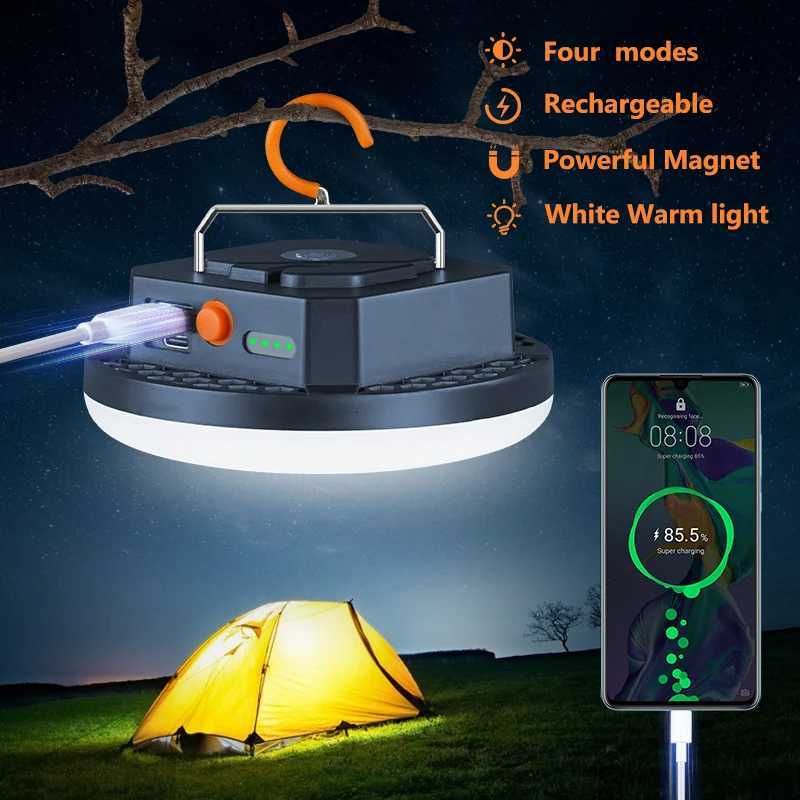 10000mAH LED Tent light Rechargeable LED Camping Strong Light with Magnet Zoom Portable Torch Tent Light Outdoor Camp Flashlight M251115