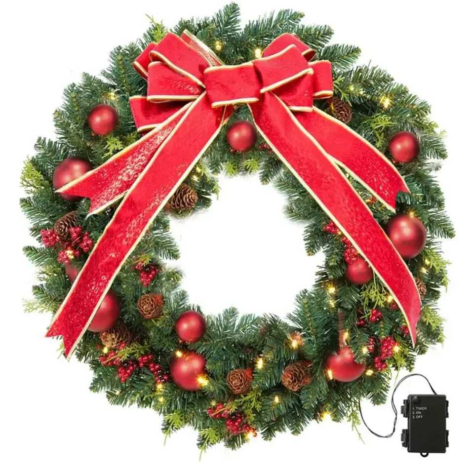 Christmas Wreath Vine Xmas Decoration Xmas Wreath Vine 60cm Christmas Decorations Wreath Vine New Year Holiday DIY DecorM251115