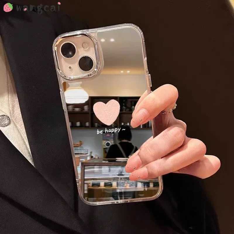 Love Heart Mirror Cover For Galaxy S25 S24 S23 S22 S21 Plus S20 FE Note 20 Ultra F55 F14 M55 M34 M22 F22 M14 A22 Cover J251202