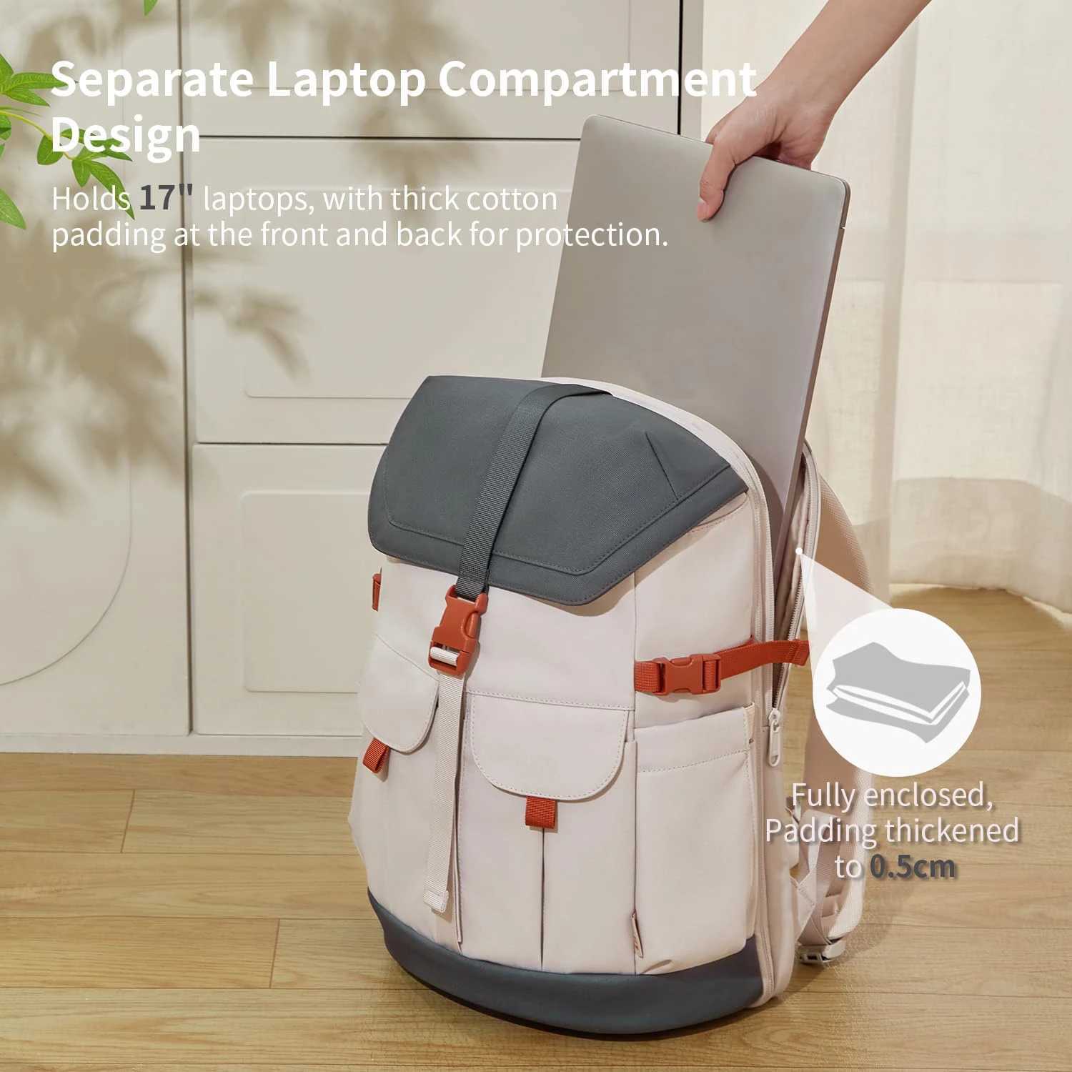 AJI Backpack For Women Travel Backpack Large Capacity Luxury Designer Outdoor Backpack Expandable Laptop Backpacks WaterproofW251114