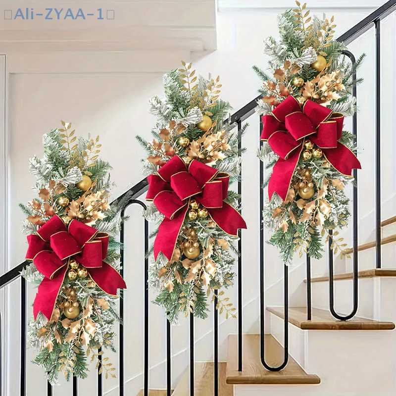 ZYAA-1Christmas Staircase Decoration Wreath Party Gift Christmas Home Furnishing Decoration Prop Evening Party Dress Up PropM251115