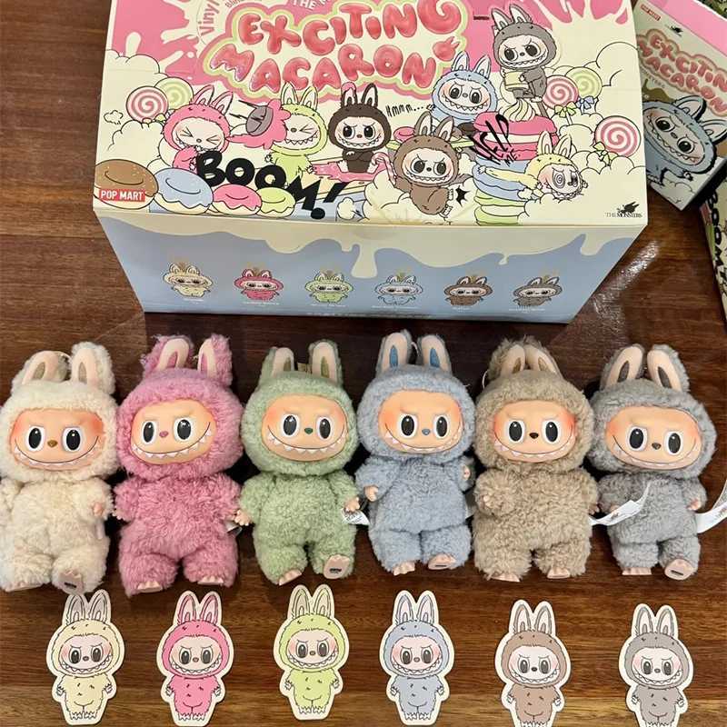 Authentic Labubu Heartbeat Macaron Face Series Mystery Box Trendy Play Kawaii Handmade Model Series Pendant Blind Box Gift X250415