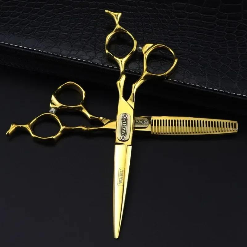 Professional Japan 440c Steel 6 Inch Bull Head Hair Cutting Scissors Haircut Thinning Barber Cut Shears Hairdressing Scissors 250414
