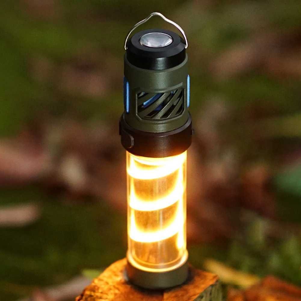 3 in 1 Camping Lantern USB Rechargeable Camping Light Waterproof Night Fishing Lights with Triangle Bracket for Outdoor Camping M251115
