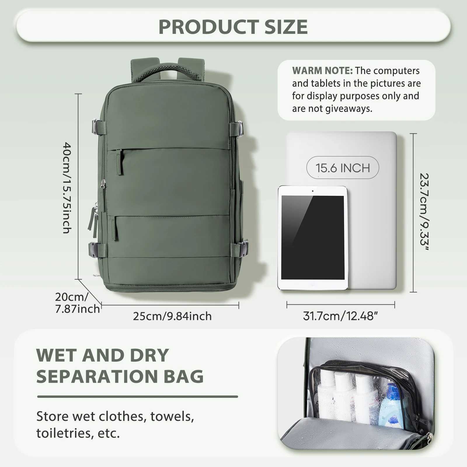 Cabin Airplane 40x20x25 Travel Backpack Anti Theft Backpack 156inch Portable Backpack Notebook Bag Men Casual Hiking BackpackW251114